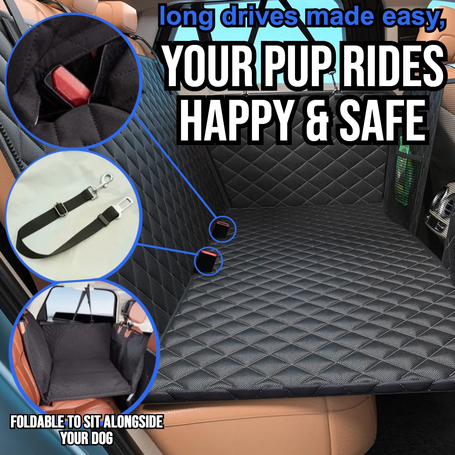 Lyxoraa RoverRest™ — Premium Hard-Bottom Back Seat Extender