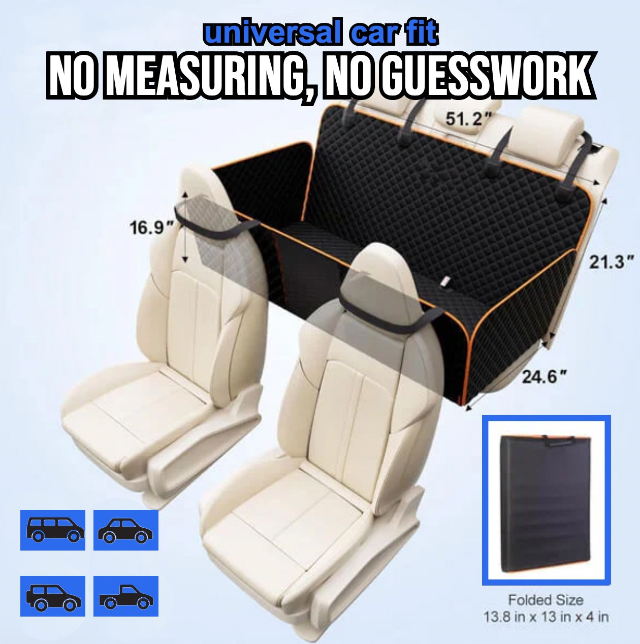 Lyxoraa RoverRest™ — Premium Hard-Bottom Back Seat Extender